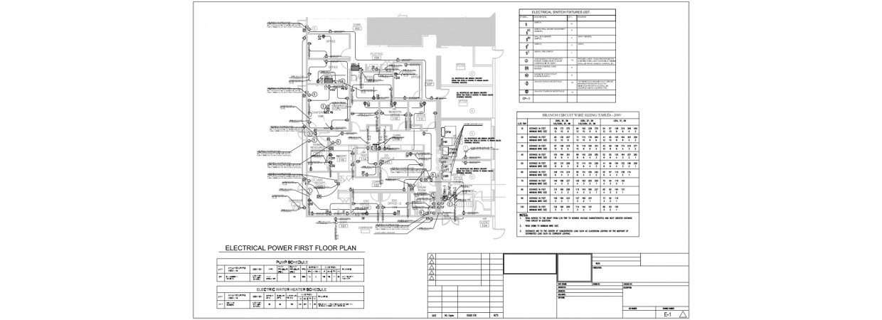 Electrical Shop Drawings With Hardware Schedule